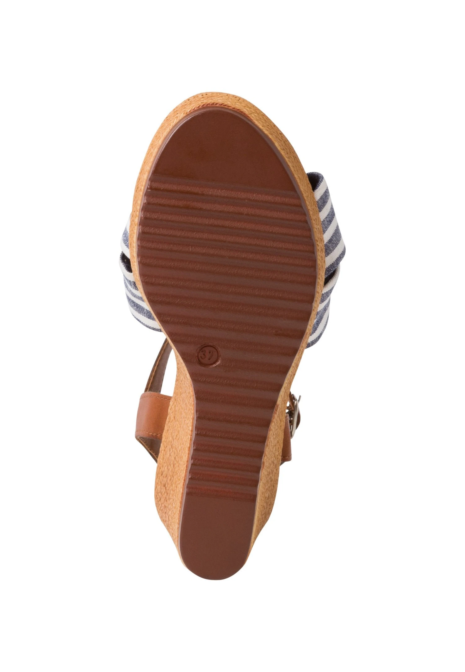 Tamaris Sandalen Met Sleehak - Cuoio Stripes 5 Tamaris Sandalen Met Sleehak - Cuoio Stripes - Afbeelding 5