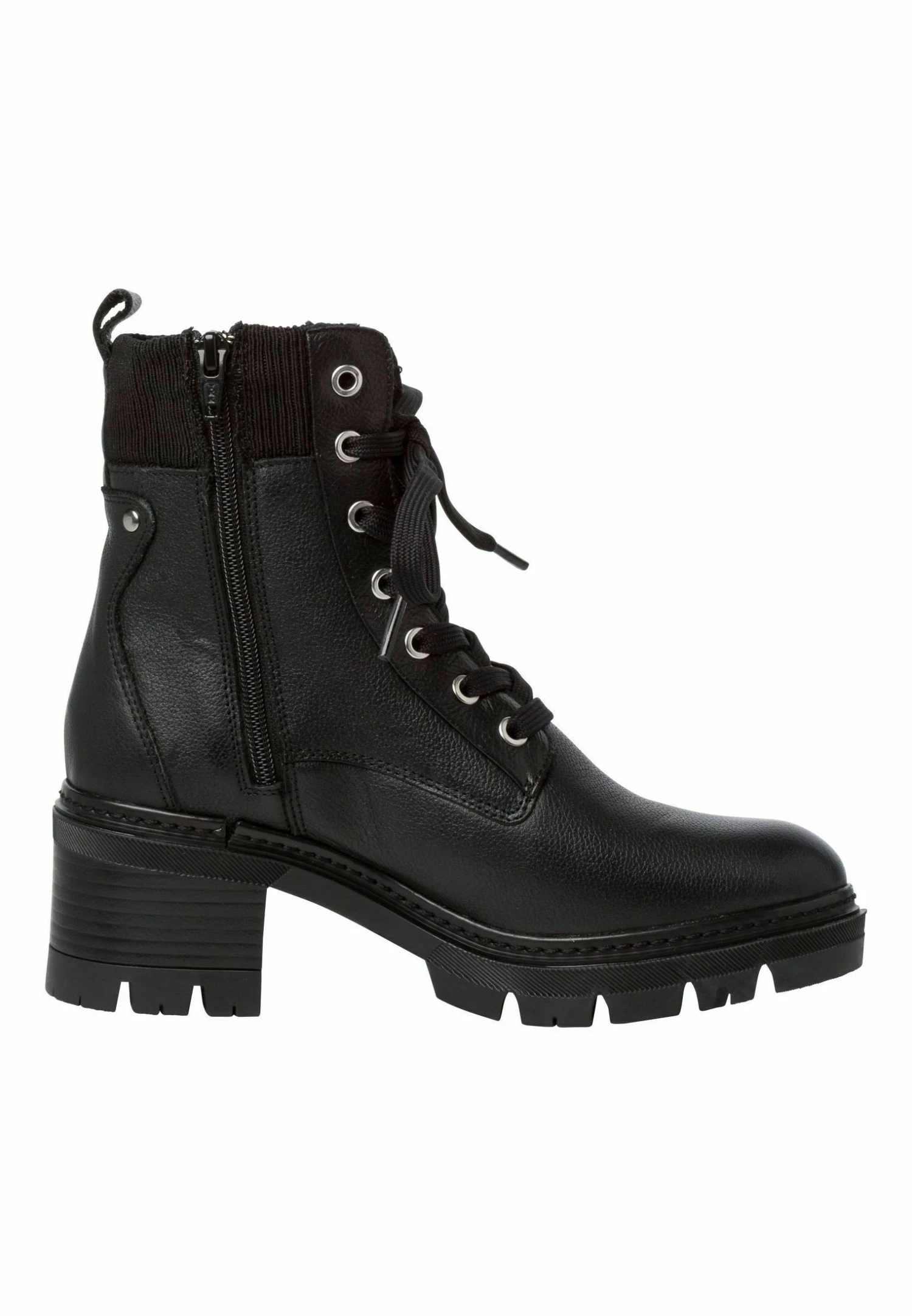Tamaris Enkellaarsjes Met Plateauzool - Black Leather 5 Tamaris Enkellaarsjes Met Plateauzool - Black Leather - Afbeelding 5