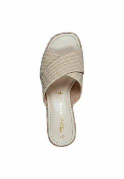 Tamaris Muiltjes Met Hak - Beige Ivory -Tamaris Verkoopwinkel 1a7c8de96c0048d094112756341a459b