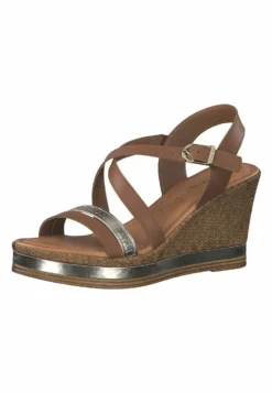 Tamaris Sandalen Met Plateauzool - Cuoio Lt.Gold -Tamaris Verkoopwinkel 1e9532d9b73941bbaa1ffe807a007356