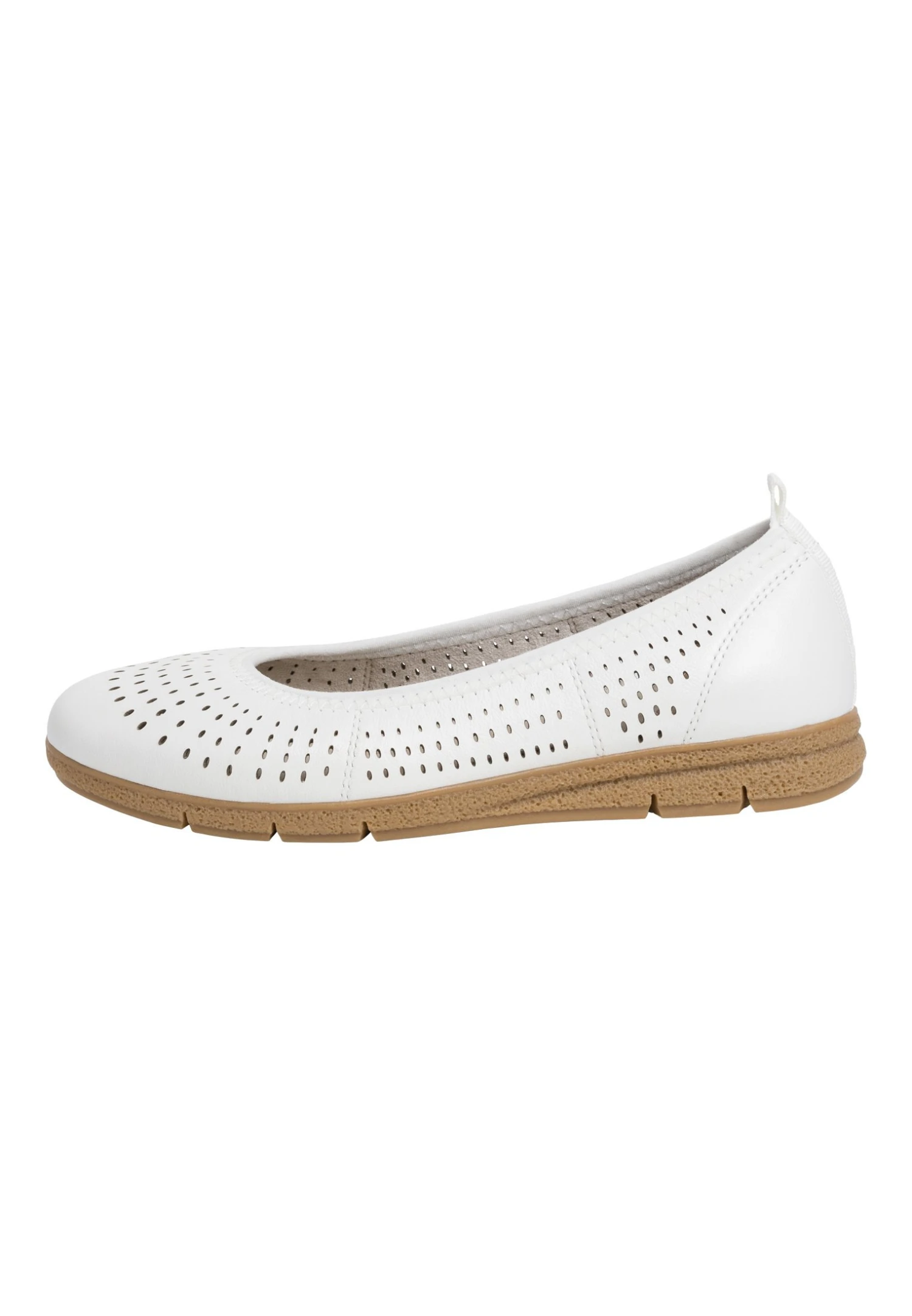 Tamaris Comfort- Ballerina'S - White Nappa 1 Tamaris Comfort- Ballerina'S - White Nappa