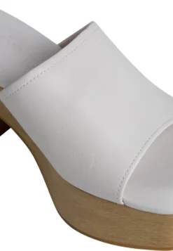 Tamaris Muiltjes Met Hak - White Leather -Tamaris Verkoopwinkel 2422f62092b84b3b83092257630293ab