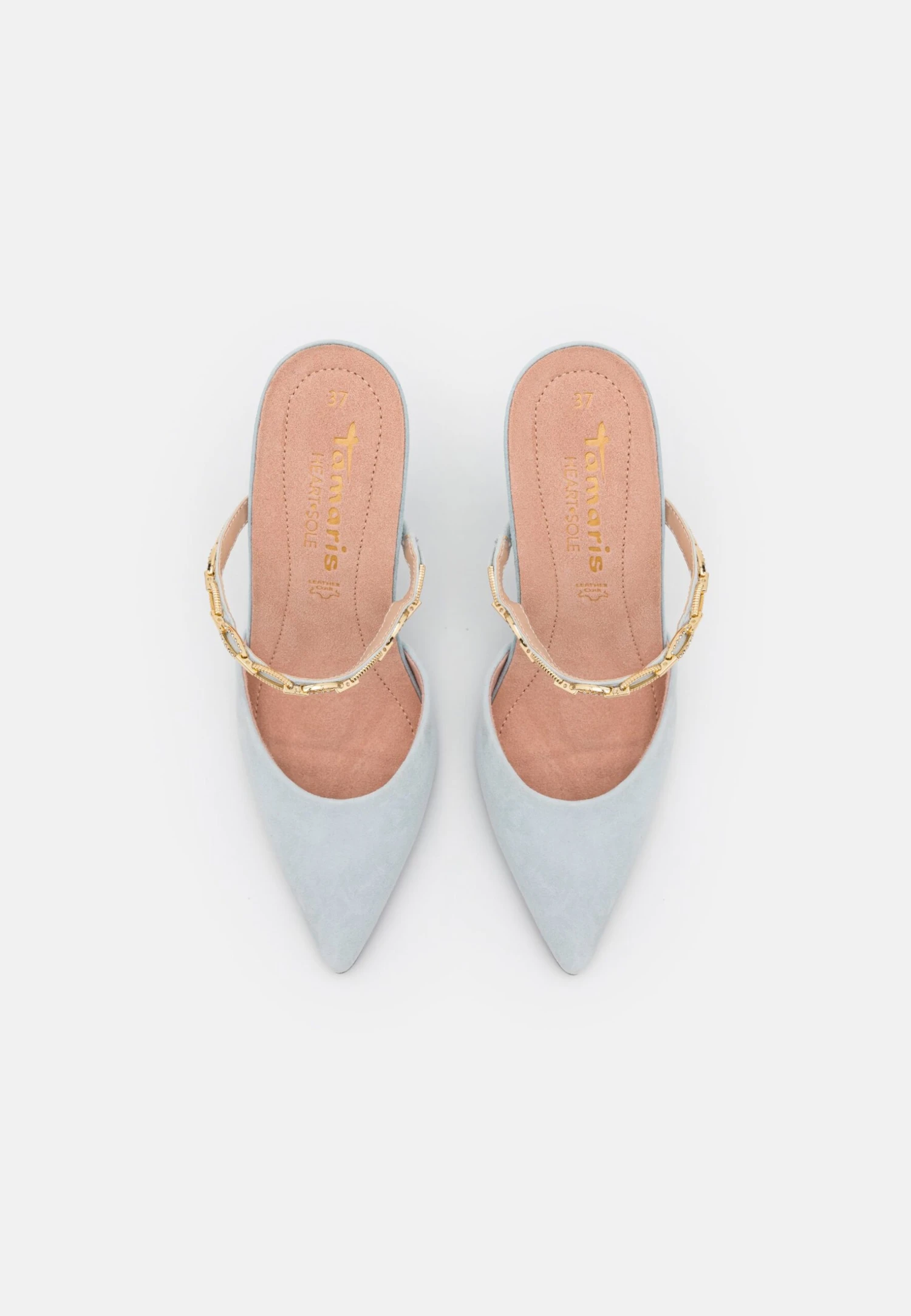 Tamaris Muiltjes Met Hak - Light Blue 6 Tamaris Muiltjes Met Hak - Light Blue - Afbeelding 6