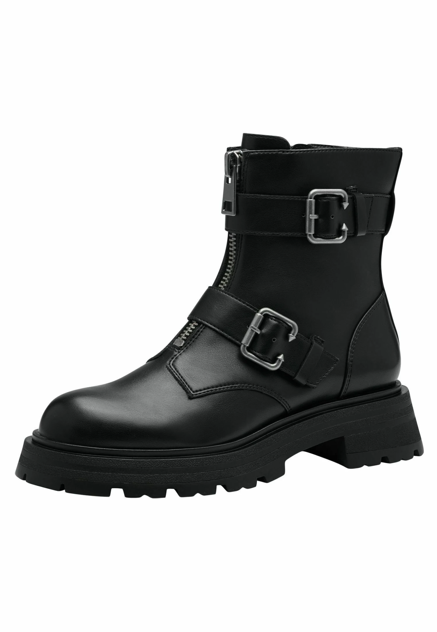 Tamaris Enkellaarsjes Met Plateauzool - Black Matt 2 Tamaris Enkellaarsjes Met Plateauzool - Black Matt - Afbeelding 2