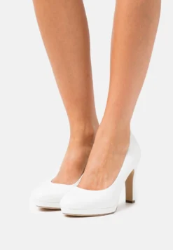 Tamaris Plateaupumps - White Matt