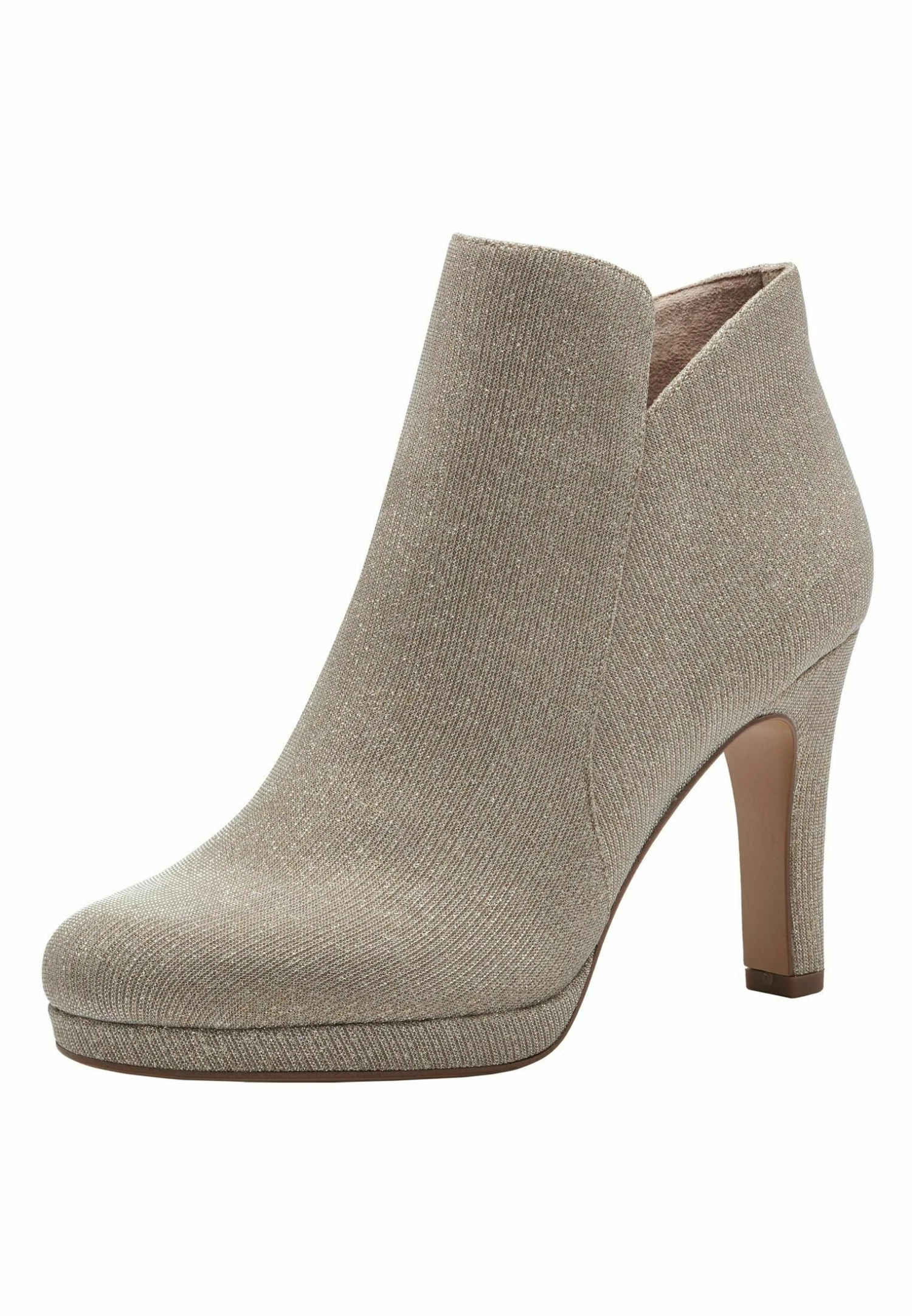 Tamaris Enkellaarsjes Met Plateauzool - Champagne 2 Tamaris Enkellaarsjes Met Plateauzool - Champagne - Afbeelding 2