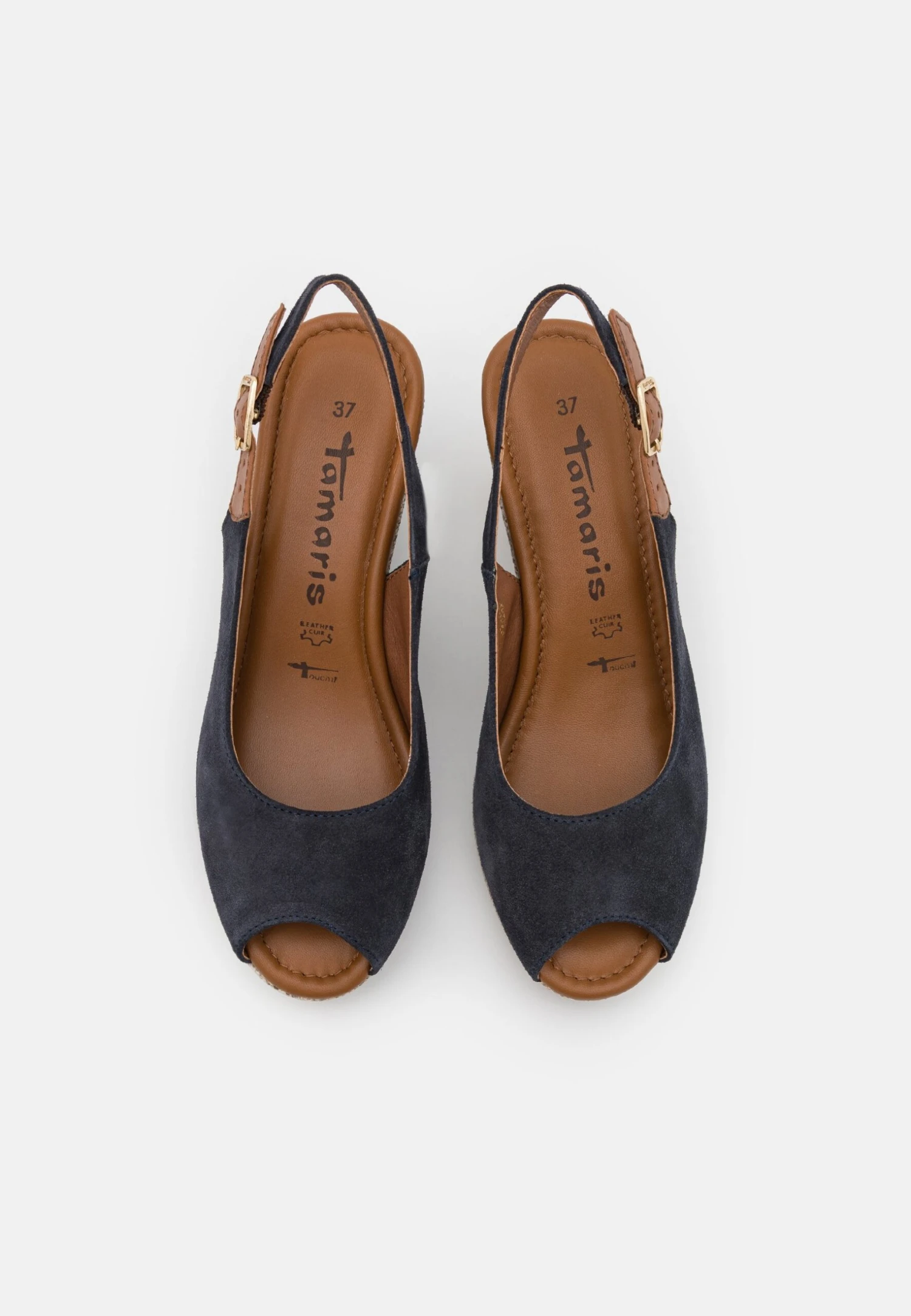 Tamaris Sleehakken - Navy/Cuoio 6 Tamaris Sleehakken - Navy/Cuoio - Afbeelding 6