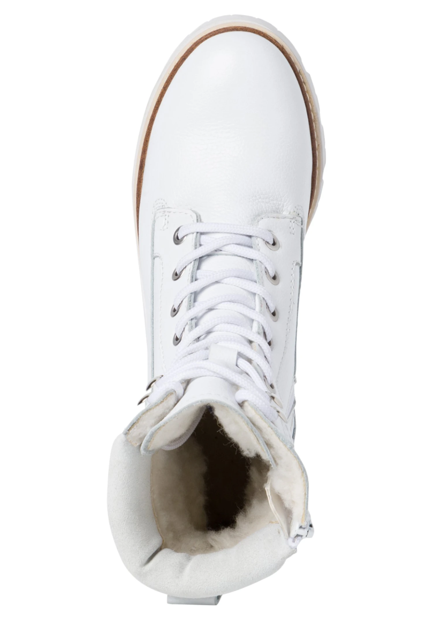 Tamaris Veterboots - White Leather 3 Tamaris Veterboots - White Leather - Afbeelding 3