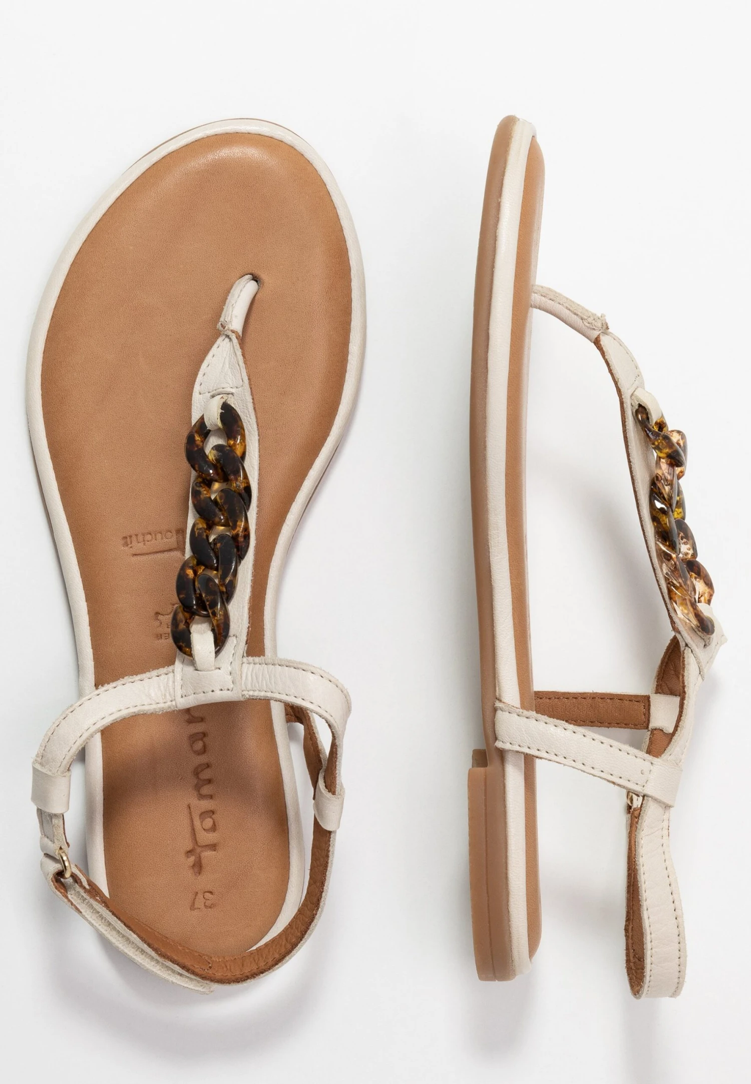 Tamaris Teensandalen - Ivory 4 Tamaris Teensandalen - Ivory - Afbeelding 4