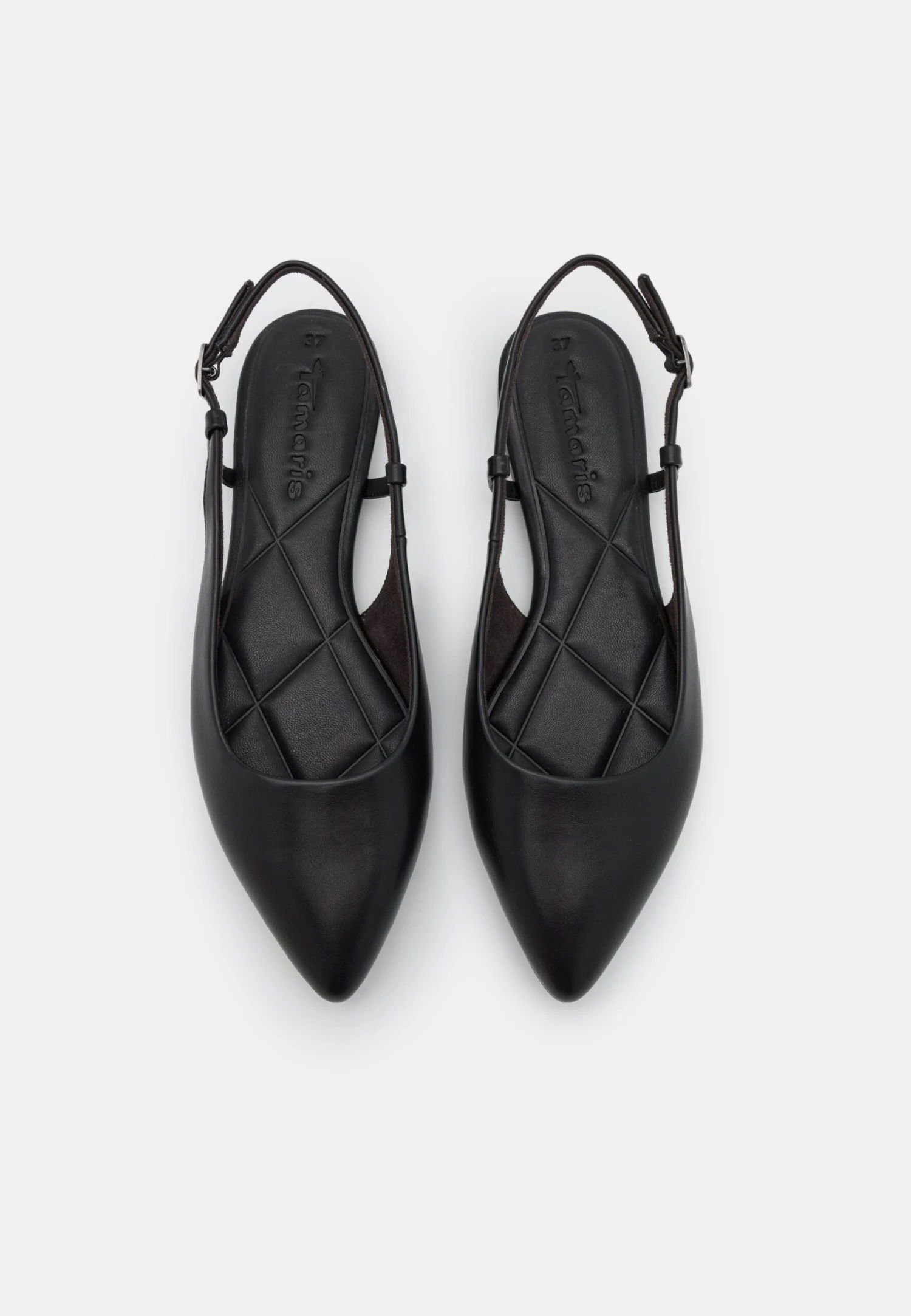 Tamaris Slingback Ballerina´S - Black Matt 6 Tamaris Slingback Ballerina´S - Black Matt - Afbeelding 6