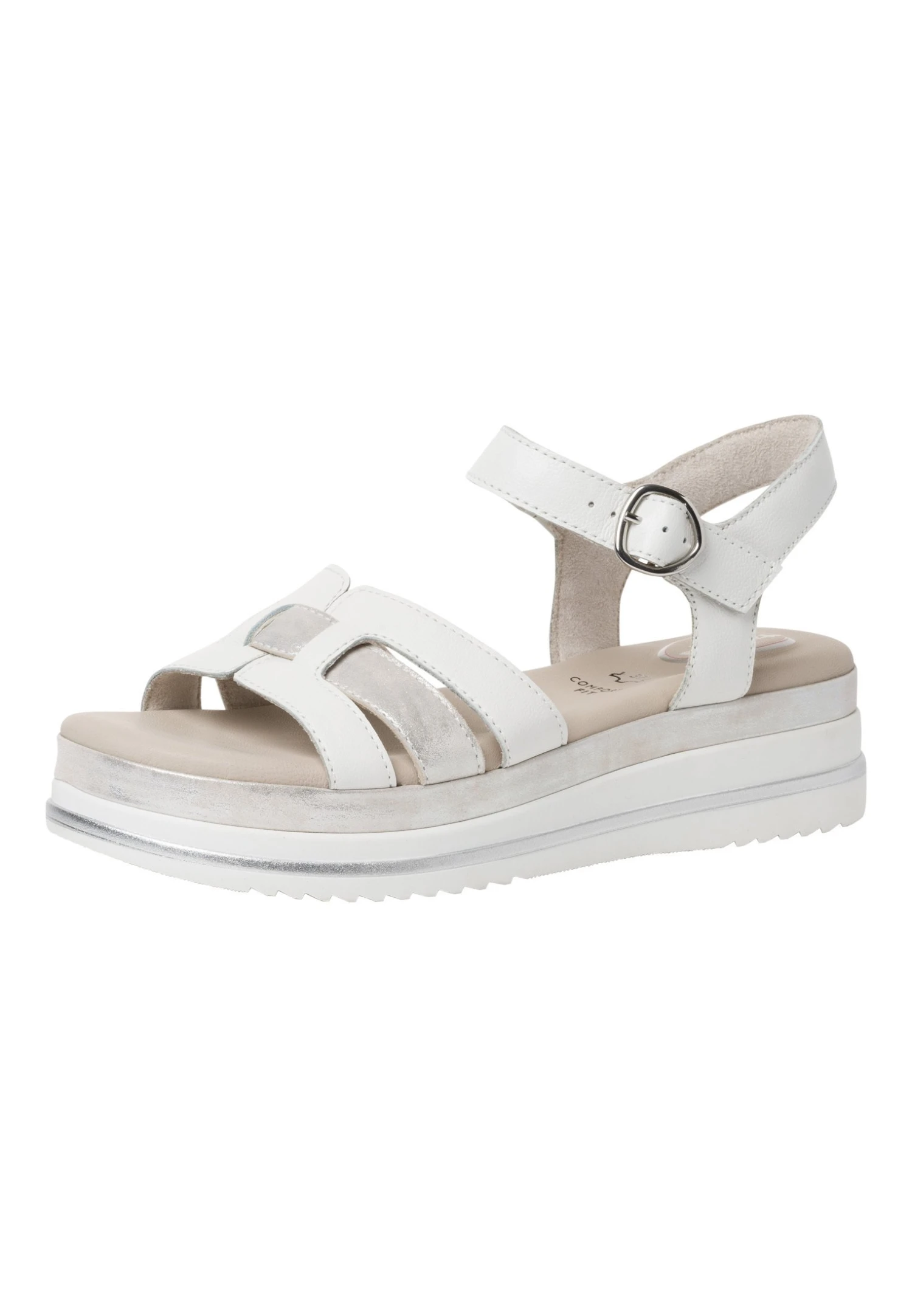 Tamaris Comfort - Sandalen Met Plateauzool - White Silver 2 Tamaris Comfort - Sandalen Met Plateauzool - White Silver - Afbeelding 2