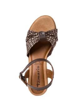 Tamaris Sandalen Met Sleehak - Chocolate Dots -Tamaris Verkoopwinkel 58d6cff56224453381f884241f8911fe