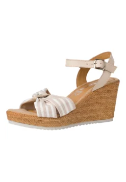 Tamaris Sandalen Met Sleehak - Beige Stripes 9 Tamaris Sandalen Met Sleehak - Beige Stripes -Tamaris Verkoopwinkel 719fe6704cd24566854c90334872c34f