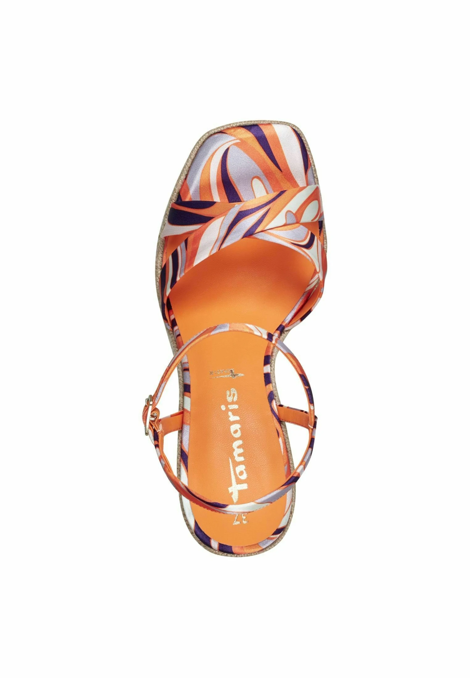 Tamaris Sandalen Met Hoge Hak - Orange Comb 4 Tamaris Sandalen Met Hoge Hak - Orange Comb - Afbeelding 4