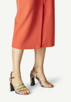 Tamaris Sandalen Met Hoge Hak - Black Comb