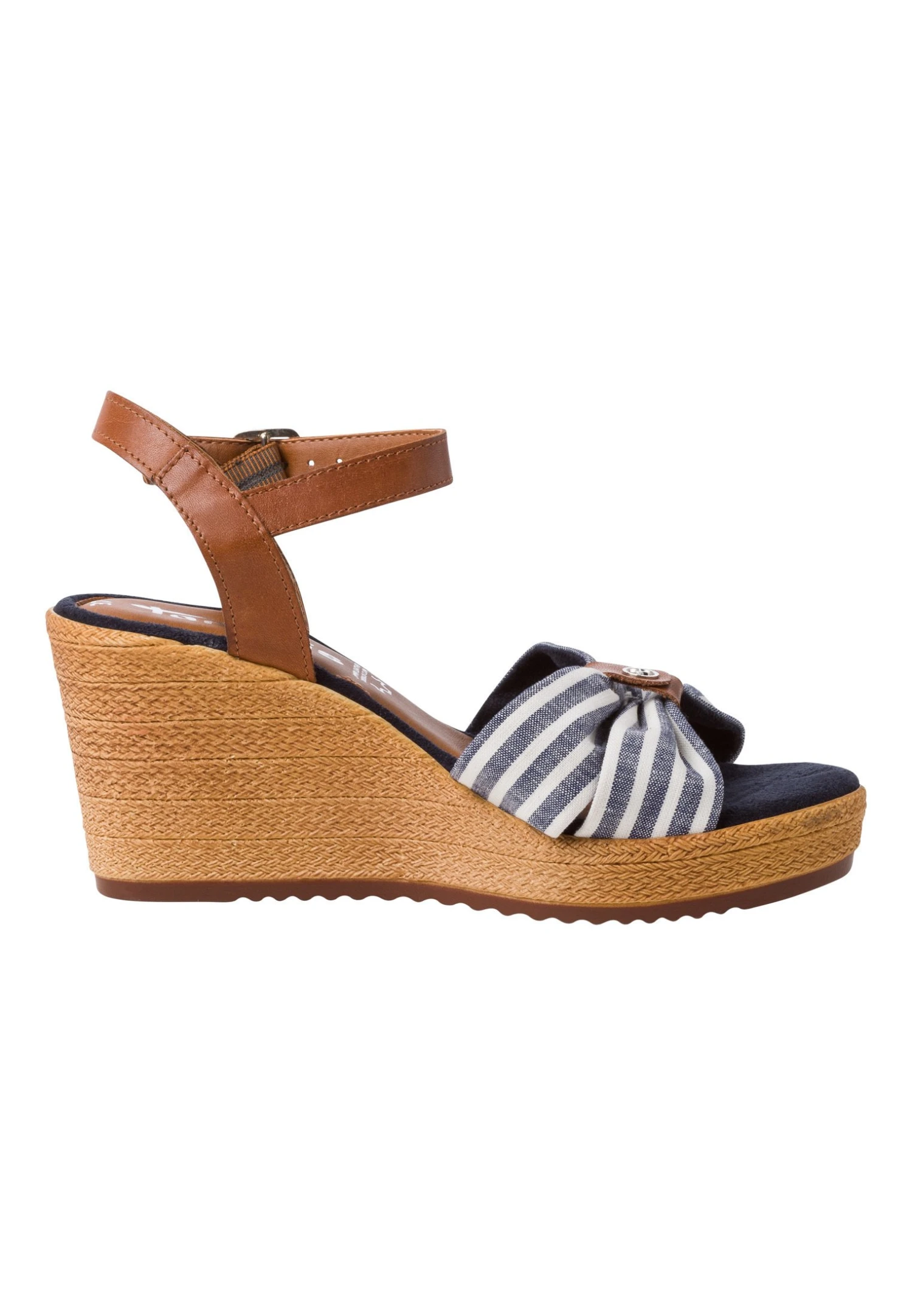 Tamaris Sandalen Met Sleehak - Cuoio Stripes 6 Tamaris Sandalen Met Sleehak - Cuoio Stripes - Afbeelding 6