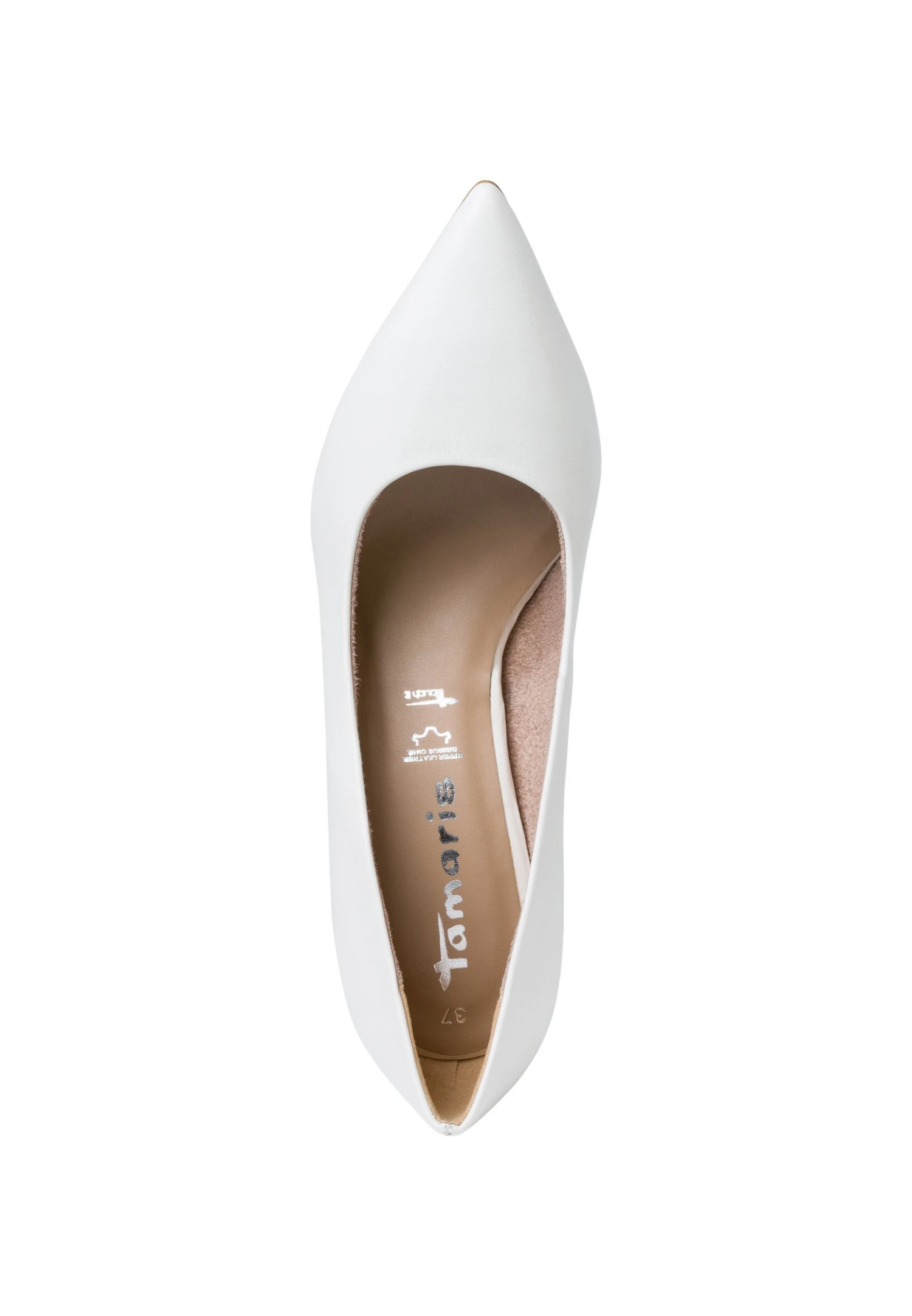 Tamaris Klassieke Pumps - White Leather 3 Tamaris Klassieke Pumps - White Leather - Afbeelding 3