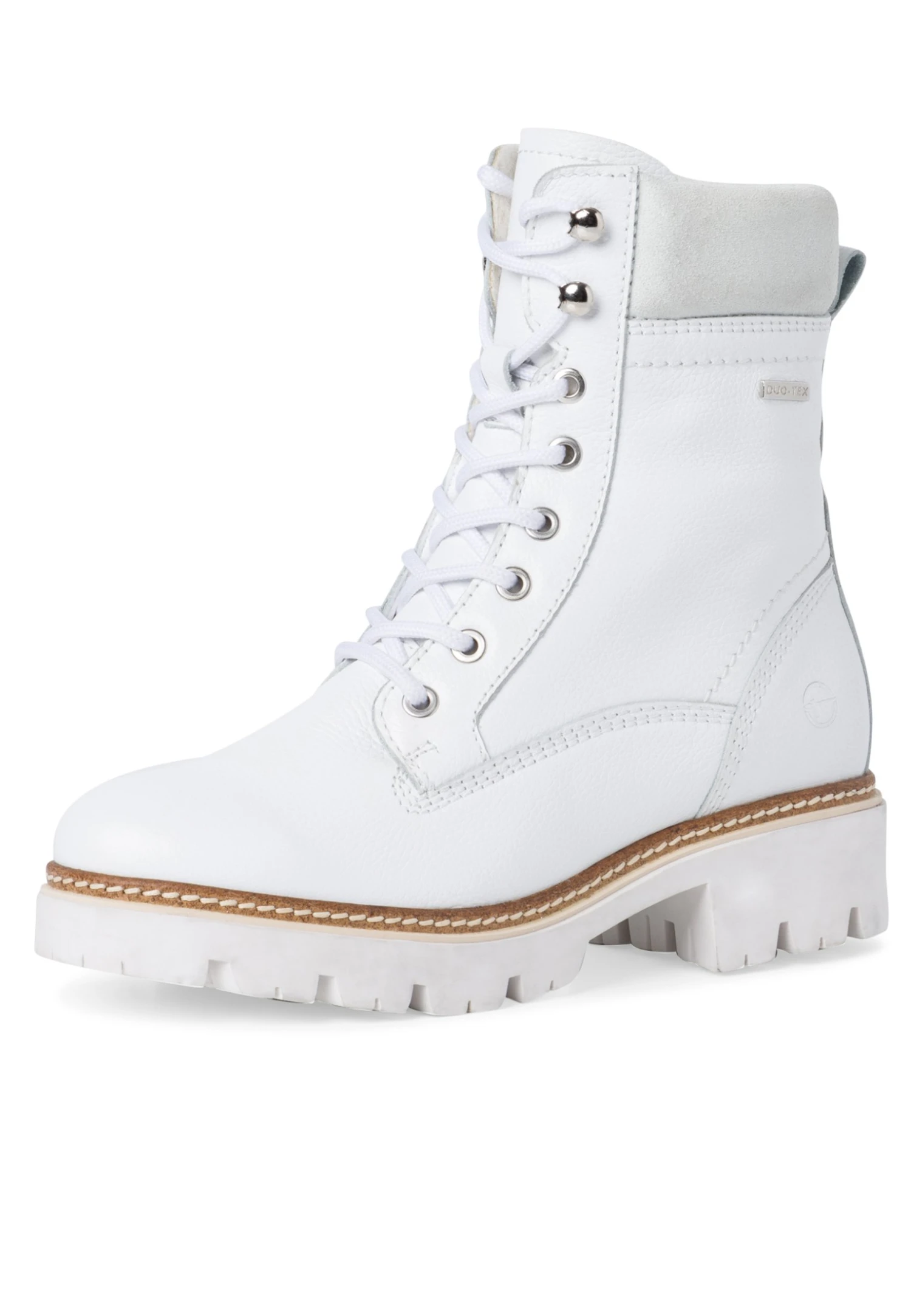 Tamaris Veterboots - White Leather 2 Tamaris Veterboots - White Leather - Afbeelding 2