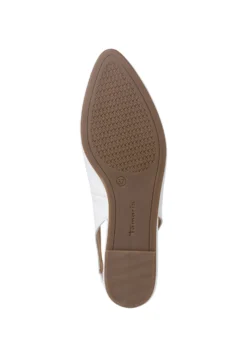 Tamaris Slingback Ballerina´S - White Leather -Tamaris Verkoopwinkel 918cd172a46f4ebd832891cbd620e5c5