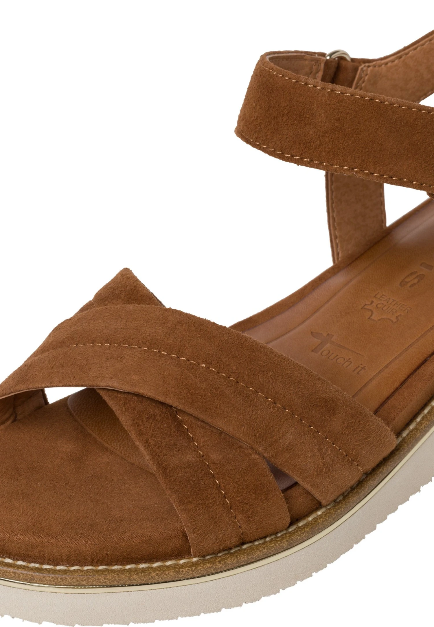 Tamaris Sandalen Met Sleehak - Cognac 7 Tamaris Sandalen Met Sleehak - Cognac - Afbeelding 7