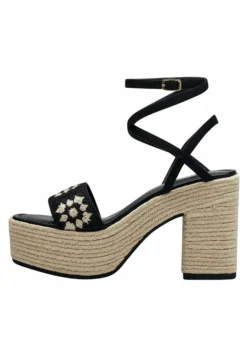 Tamaris Sandalen Met Plateauzool - Black Comb