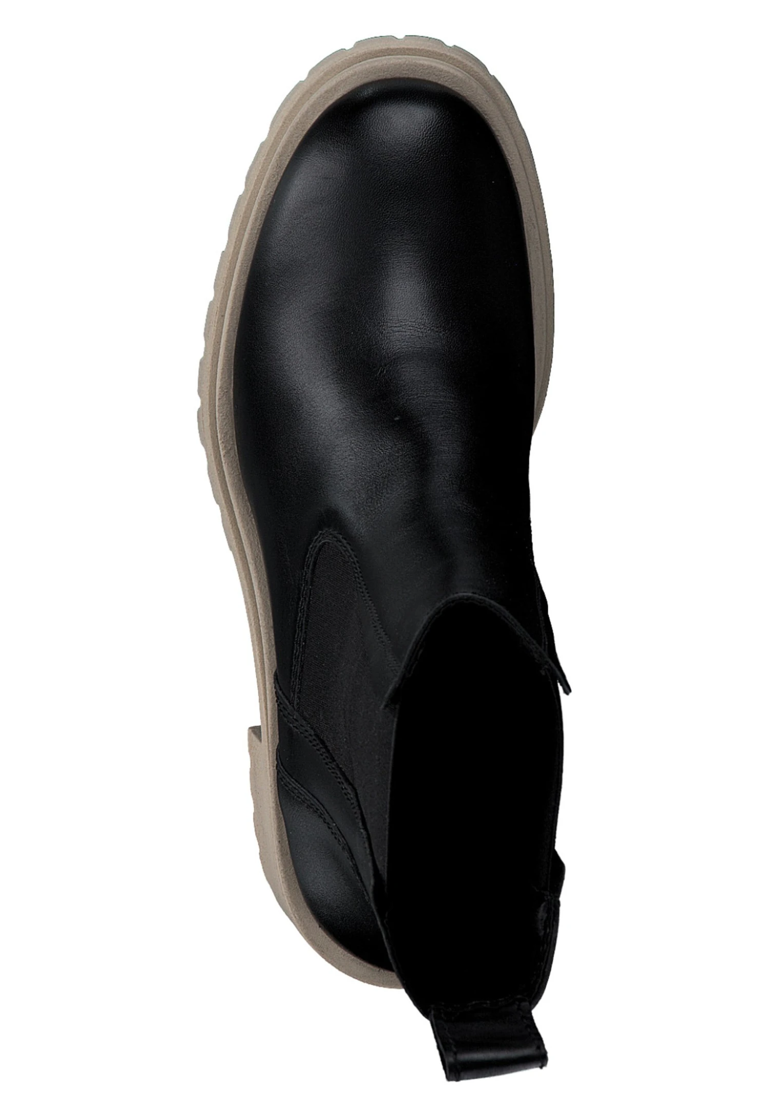 Tamaris Enkellaarsjes Met Plateauzool - Black Beige 3 Tamaris Enkellaarsjes Met Plateauzool - Black Beige - Afbeelding 3