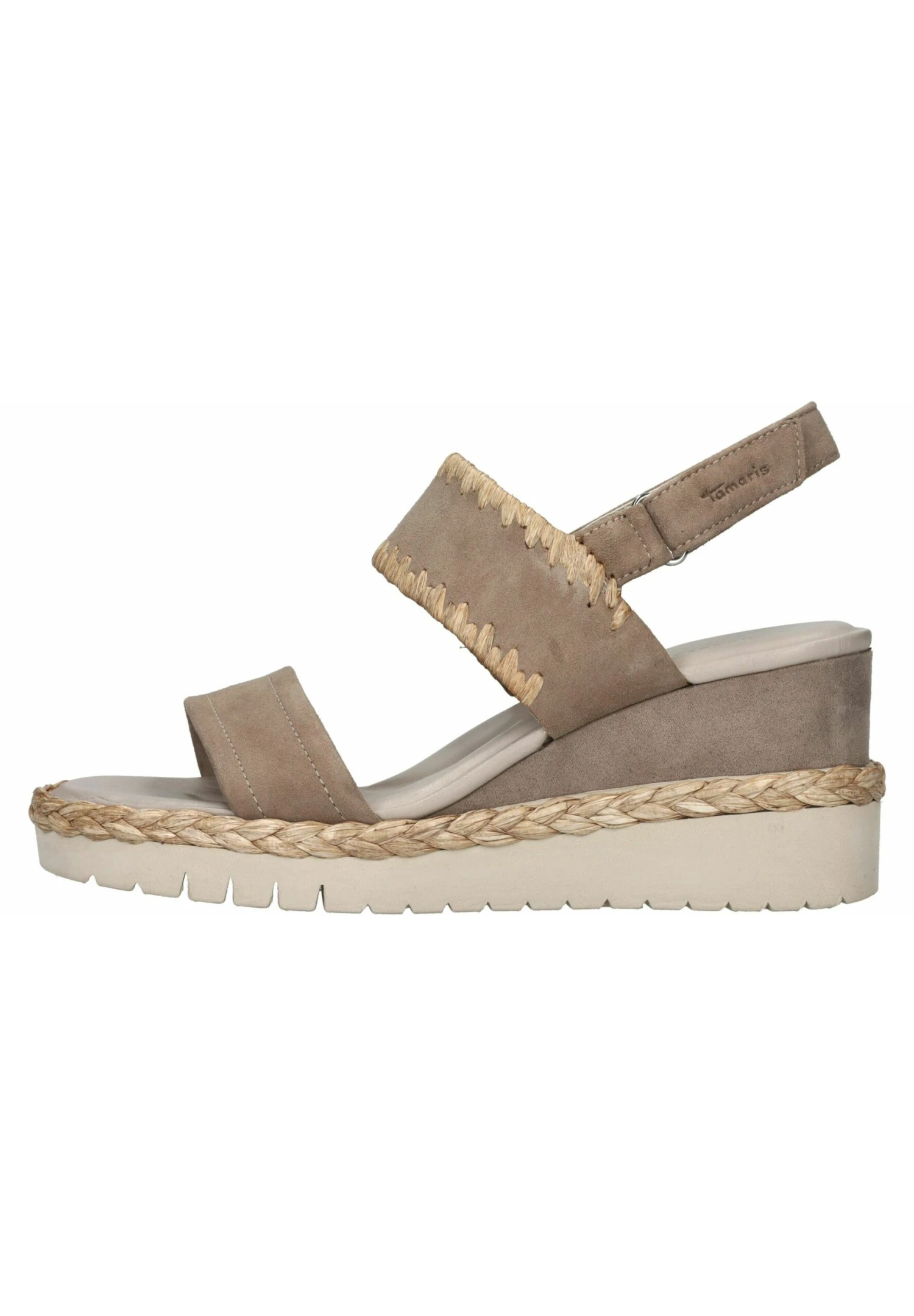 Tamaris 28005 - Sandalen Met Plateauzool - Taupe 1 Tamaris 28005 - Sandalen Met Plateauzool - Taupe