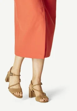 Tamaris Sandalen Met Hoge Hak - Camel