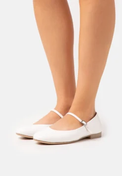Tamaris Ballerina'S Met Enkelbandjes - White