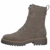 Tamaris Enkellaarsjes Met Plateauzool - Taupe Suede