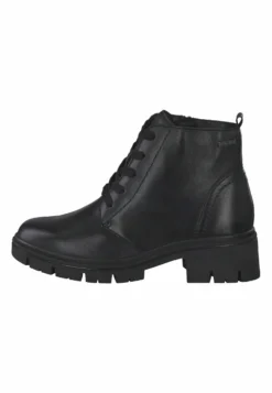 Tamaris Comfort - Enkellaarsjes Met Plateauzool - Black Nappa