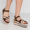 Tamaris Sandalen Met Plateauzool - Cafe Comb