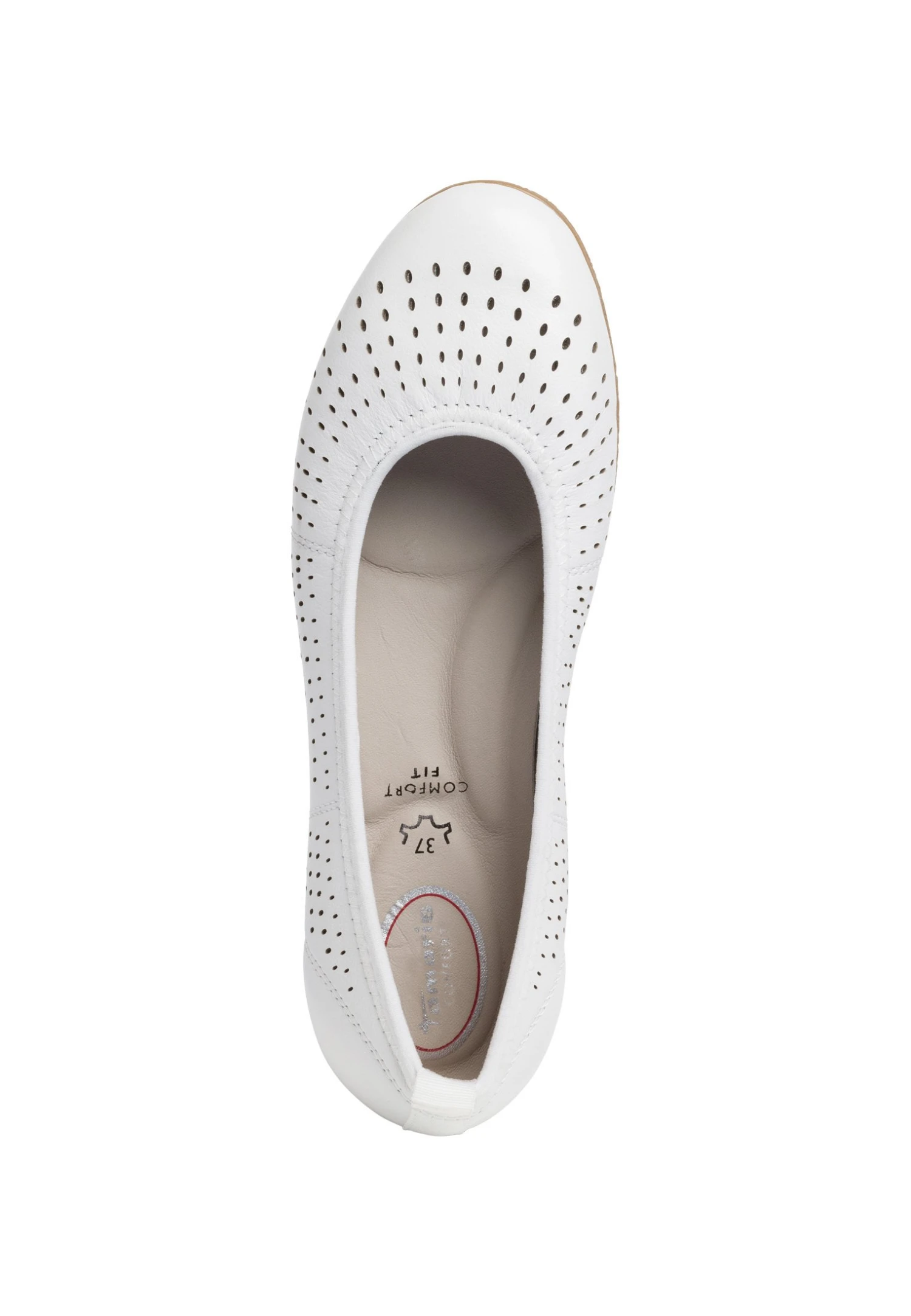 Tamaris Comfort- Ballerina'S - White Nappa 3 Tamaris Comfort- Ballerina'S - White Nappa - Afbeelding 3