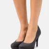 Tamaris Plateaupumps - Black Glam