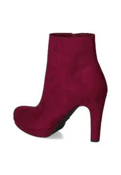 Tamaris Enkellaarsjes Met Hoge Hak - Rot