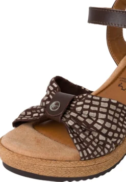 Tamaris Sandalen Met Sleehak - Chocolate Dots -Tamaris Verkoopwinkel ef62b8713c724368accaa569be306235
