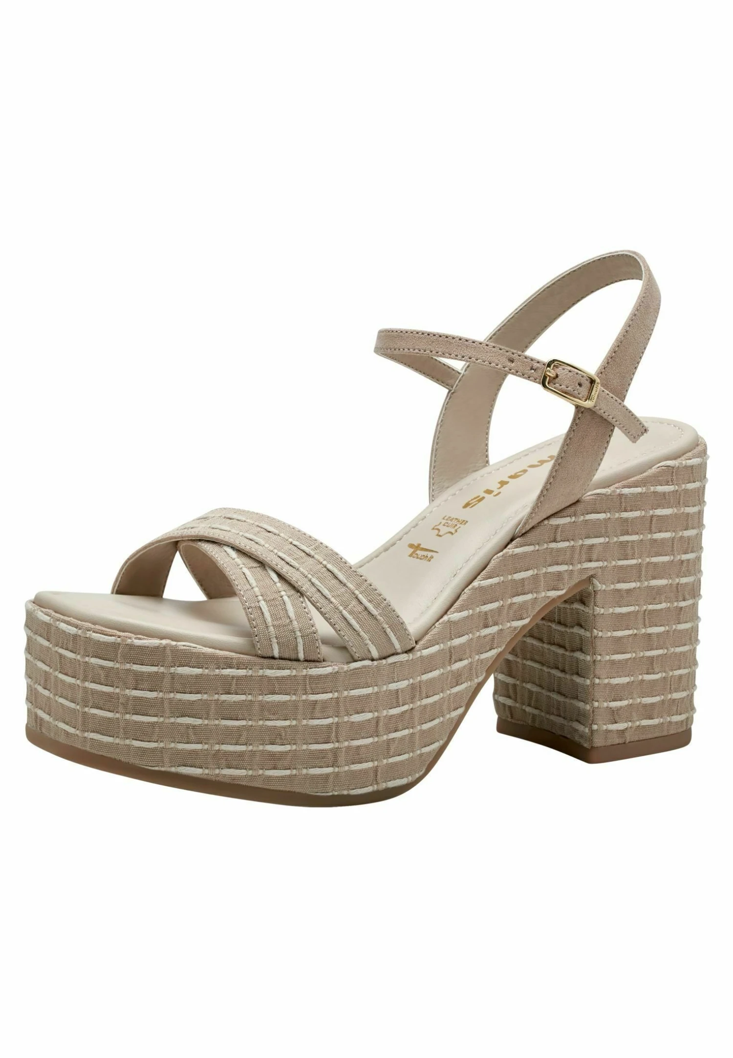 Tamaris Sandalen Met Hoge Hak - Beige Ivory 2 Tamaris Sandalen Met Hoge Hak - Beige Ivory - Afbeelding 2